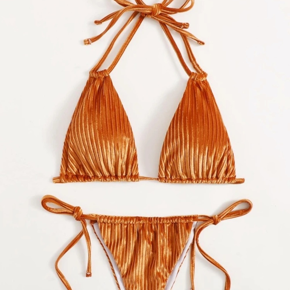 Velvety Soft Copper Bikini (NEVER WORN) <3